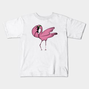 Funny Flamingo Dab Dabbing Dancing, Love Flamingos Kids T-Shirt